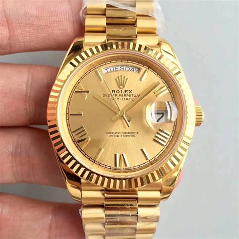 rolex yellow gold replica swiss mechanism|rolex 18 ct yellow gold.